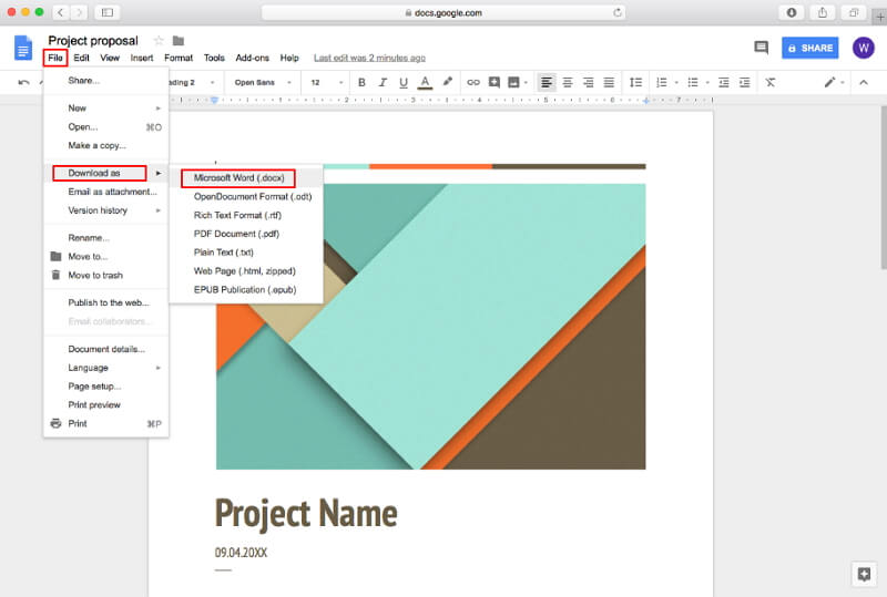 how to make word into pdf mac