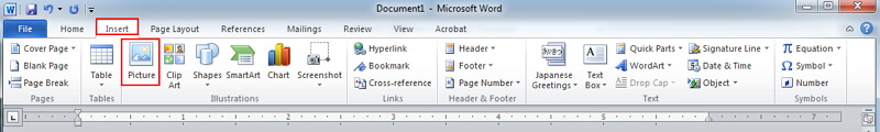 how to insert pdf into word as image