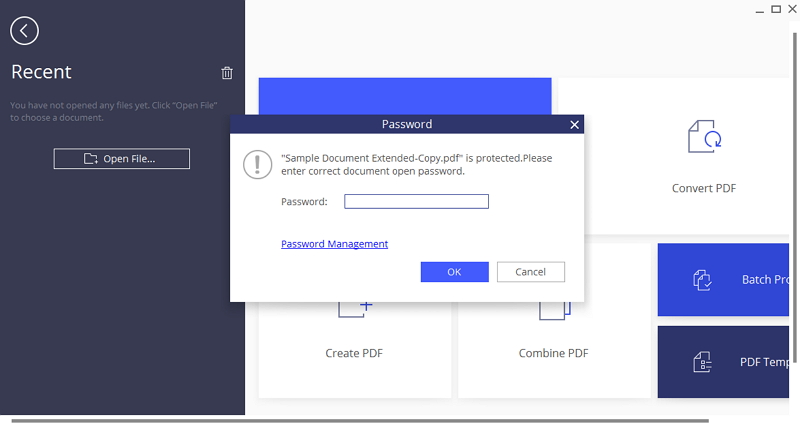 how to open password protected pdf documents