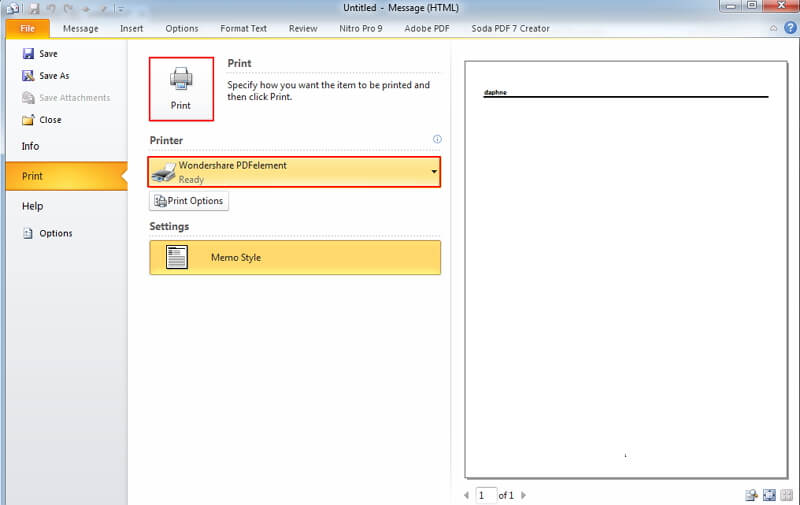 convert outlook email to pdf