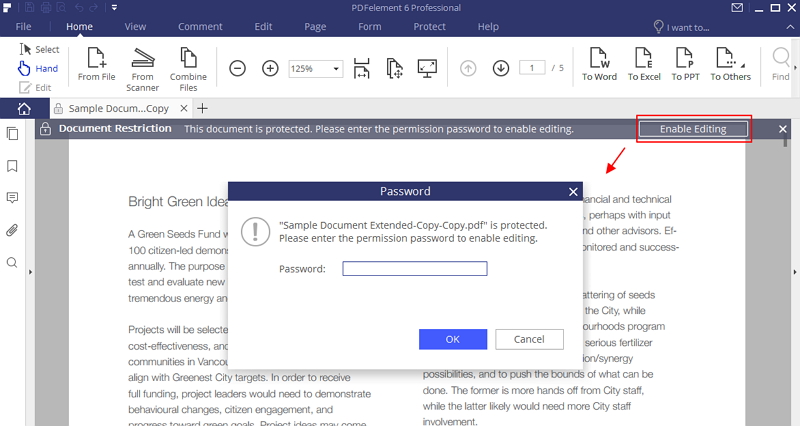 how to open password protected pdf online