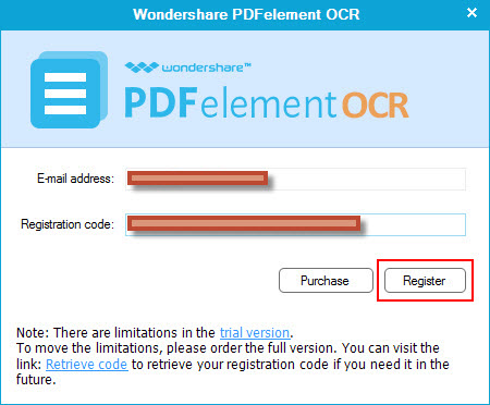 register wondershare pdfelement OCR