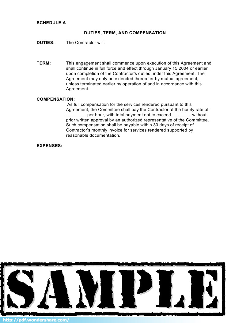 agreement contract template