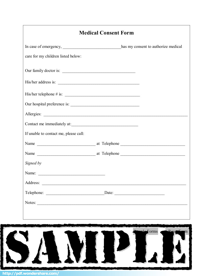 Medical Consent Form Template