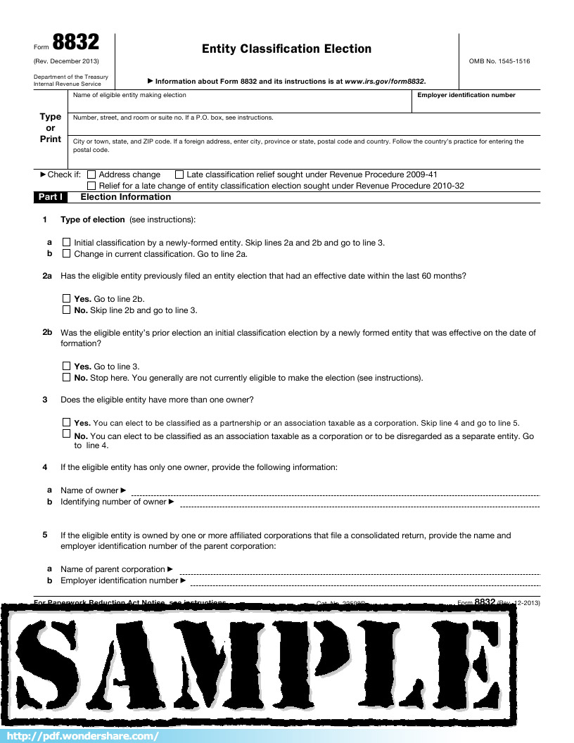 form 8832 template