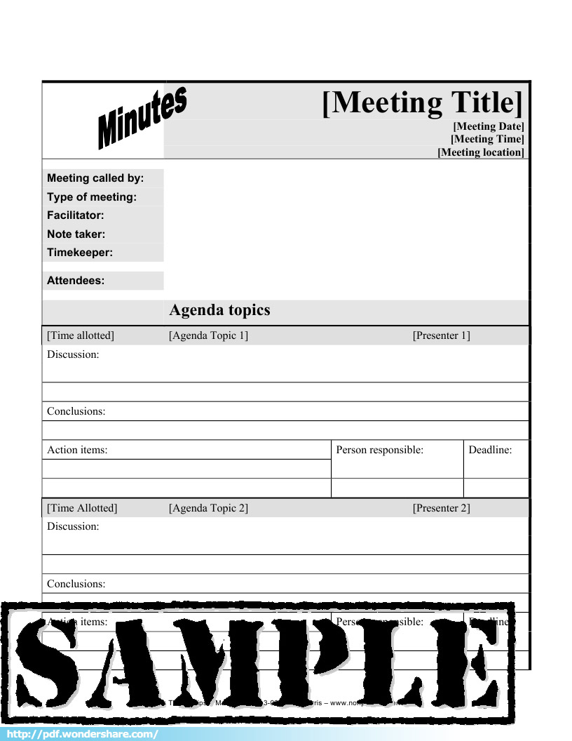 Meeting Minutes Template: Free Download, Create, Edit, Fill