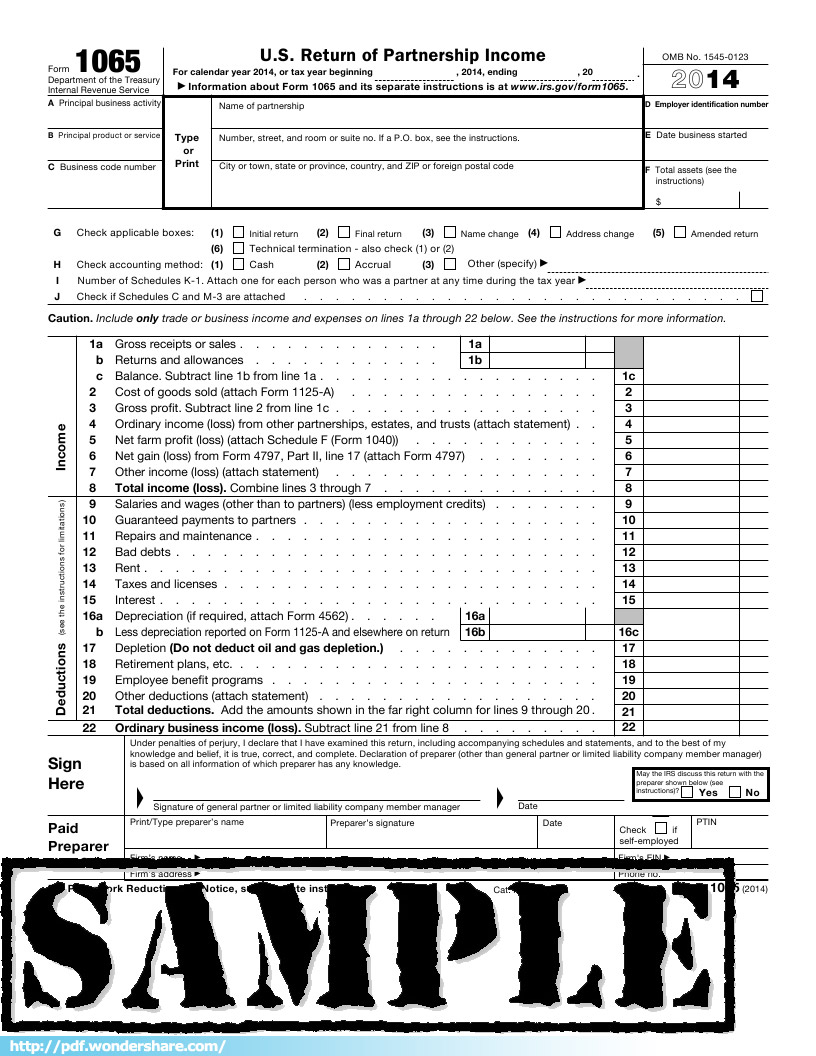 Form 1065 Printable