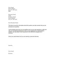 Sample cover letter for job application for admin assistant