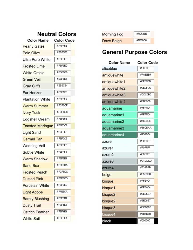 Color Chart: Free Download, Create, Edit, Fill and Print