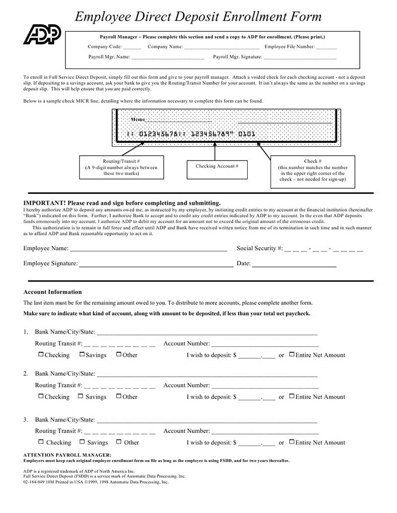 clean printable direct deposit form barrett website