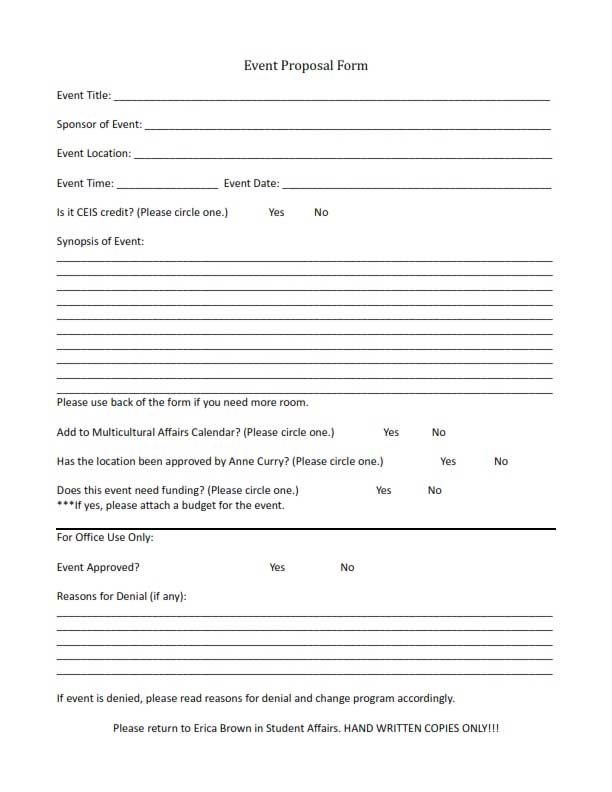 Event Proposal Sample Pdf Masterpodcast