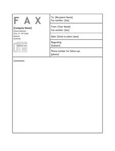 Generic Fax Cover Sheet Template: Free Download, Create ...
