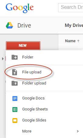 upload pdf to google drive