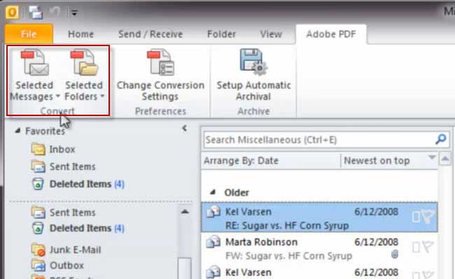 Converting Email To Pdf In Outlook 2013