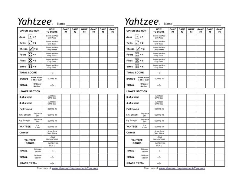 yahtzee score sheet free download create edit fill and