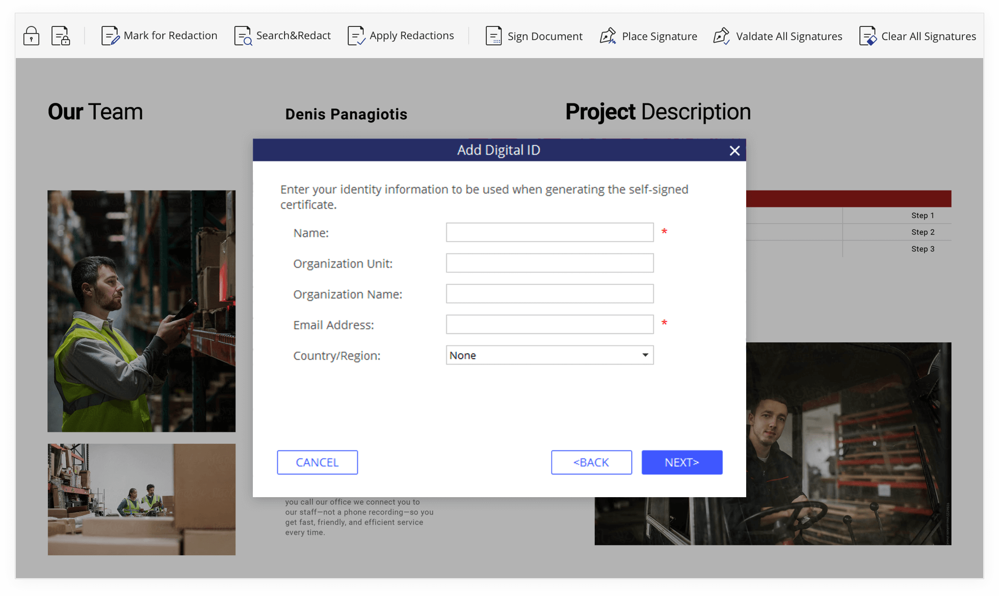 Apply Digital Signatures
