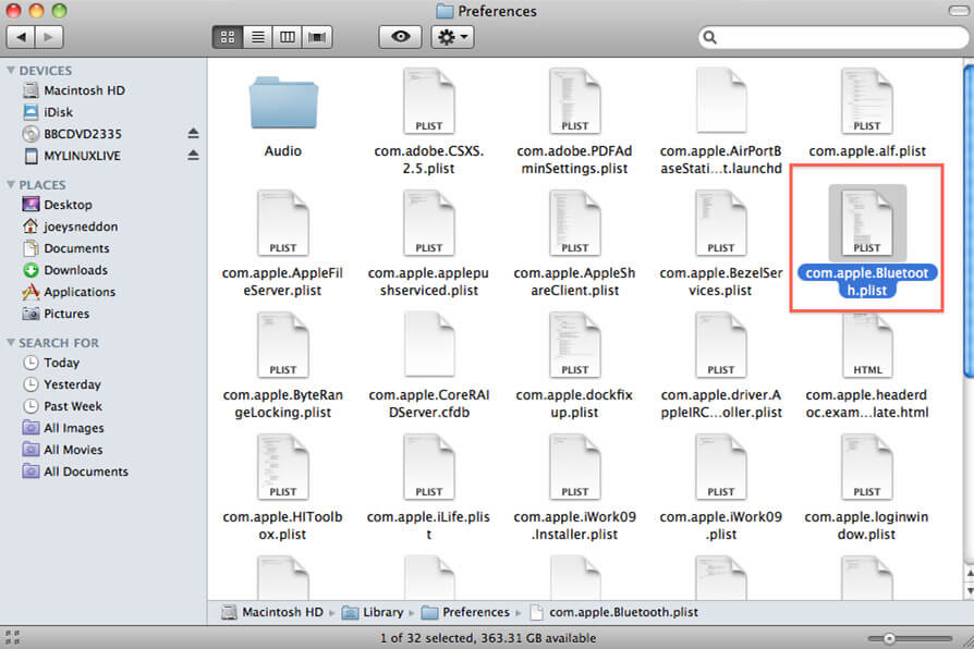 Com apple bluetooth plist missing mojave