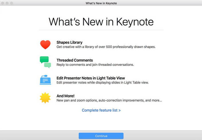 keynote cannot open a key file on macos 10.14