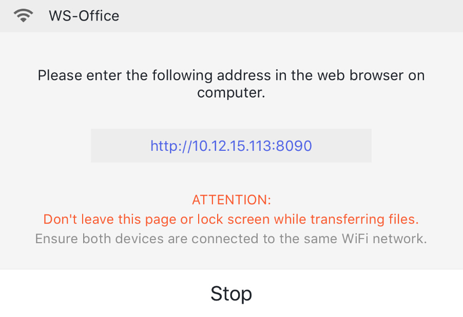 transfer pdf to iphone via wifi