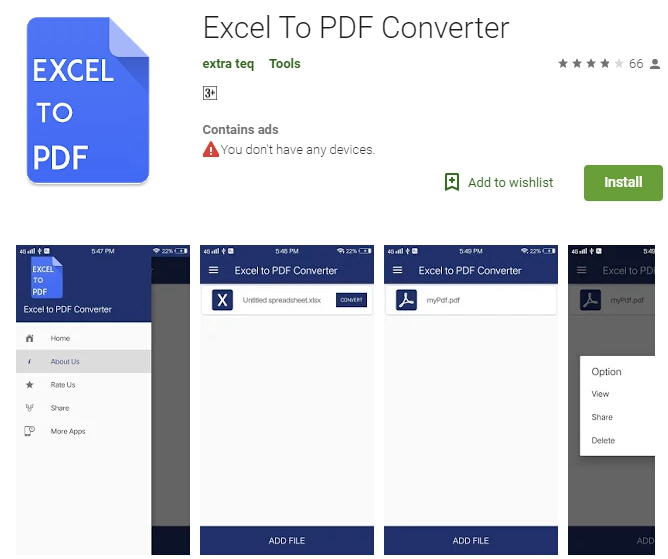 excel to pdf app for pc