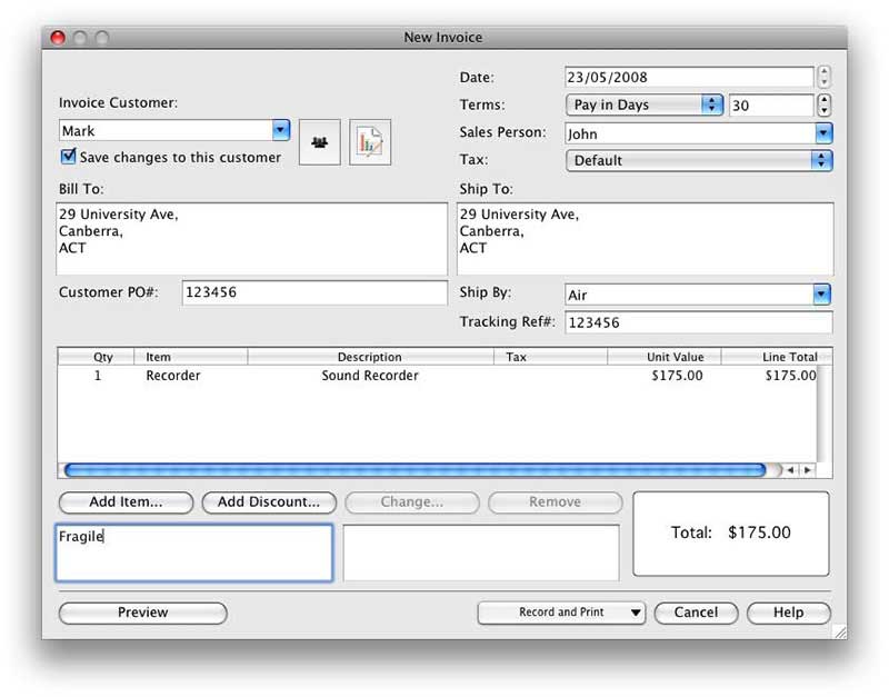 invoice programs for mac