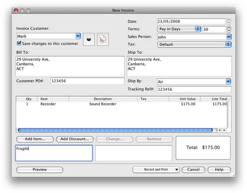 invoice template i can edit on a mac or a pc