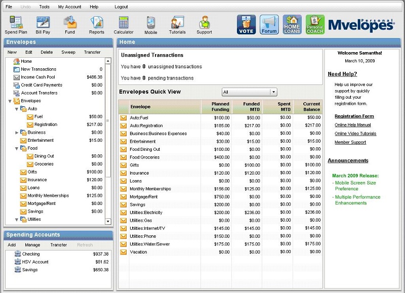 personal budget software freeware