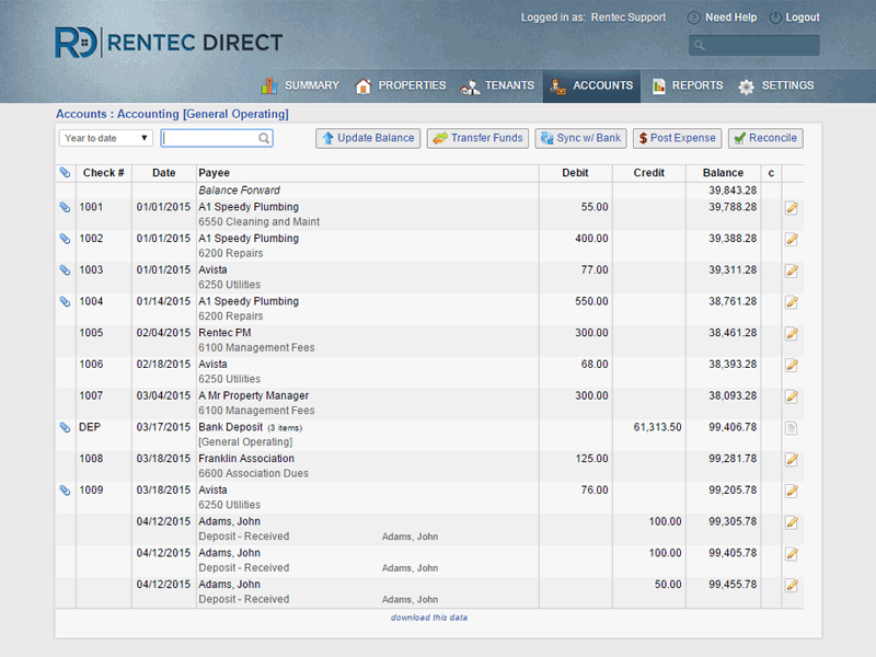 quickbooks for rental property management