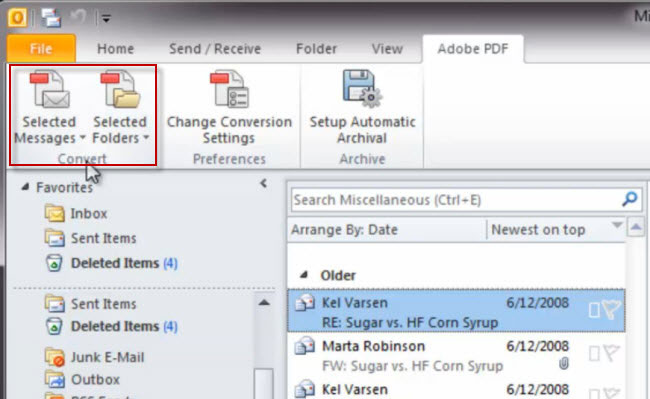 convert outlook file to pdf