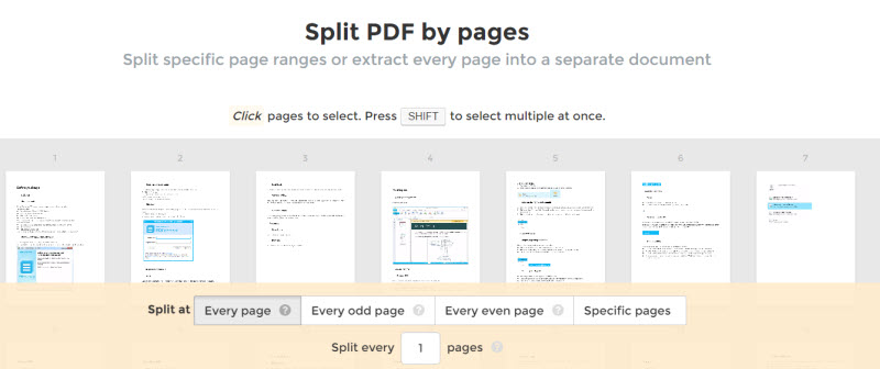 separate pdf pages free 