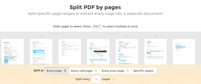 Split PDF Online