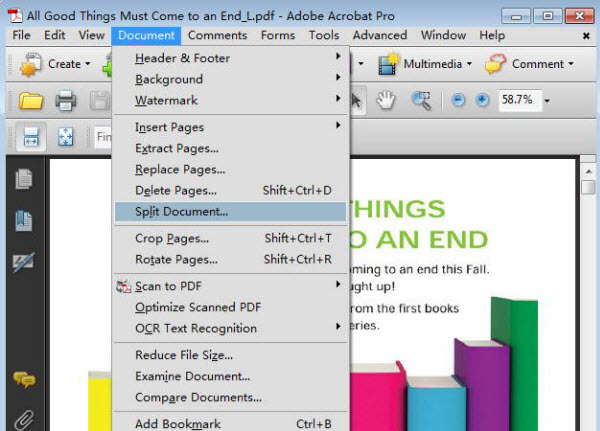 Split PDF with Acrobat