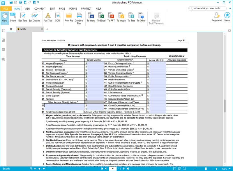 IRS Form 433A How to Fill it Right