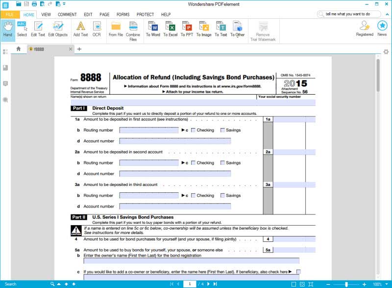 IRS Form 8888: Use the Best Form Filler to Complete it