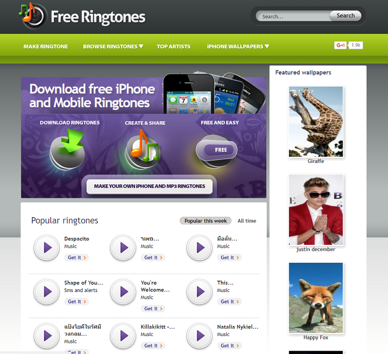 free iphone ringtones download website