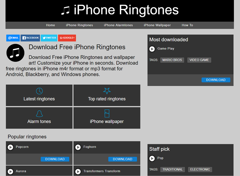 apple ringtones in word form