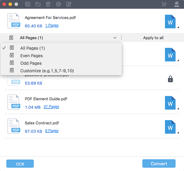 Wondershare PDF to Word Converter for Mac User Guide