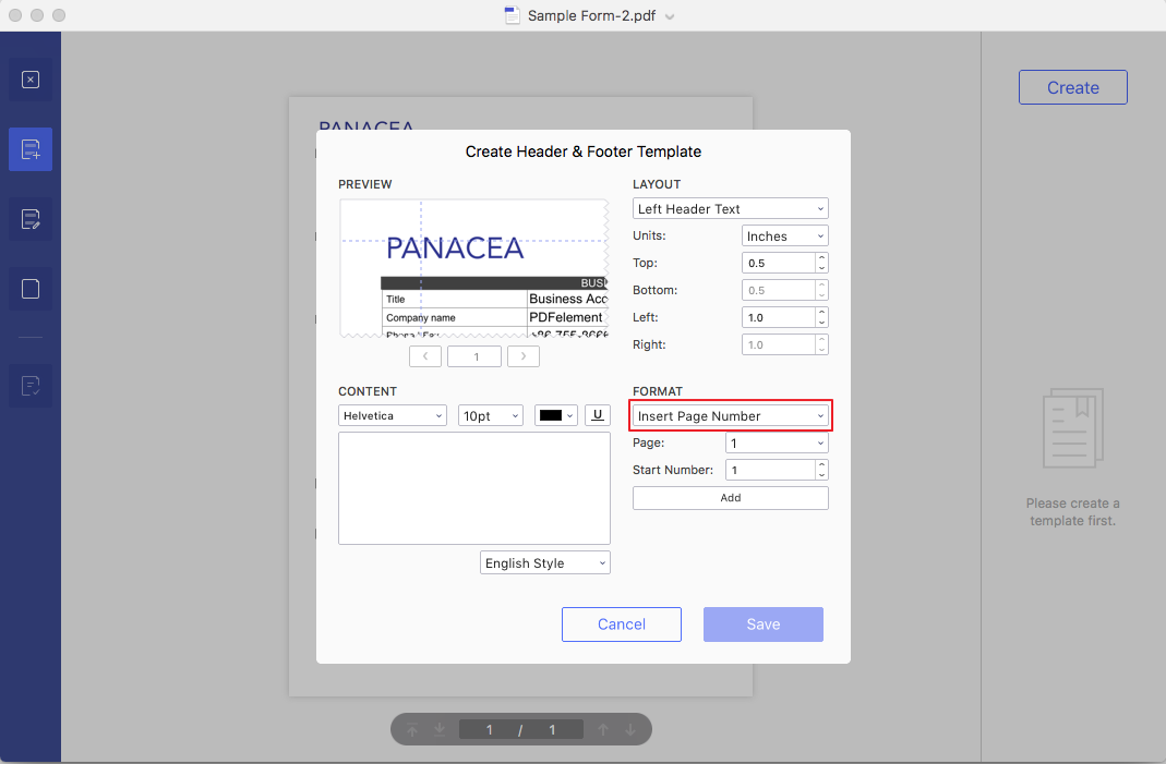 add page numbers on mac with pdfelement pro