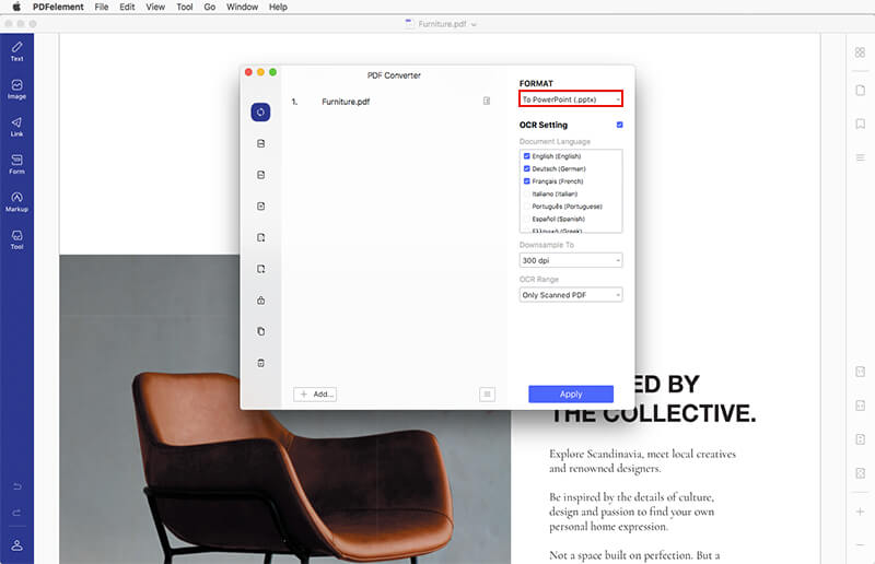 how to transfer pdf to powerpoint on mac