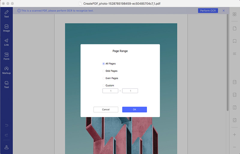 ocr page range