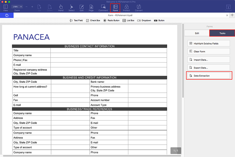 data forms for excel for mac