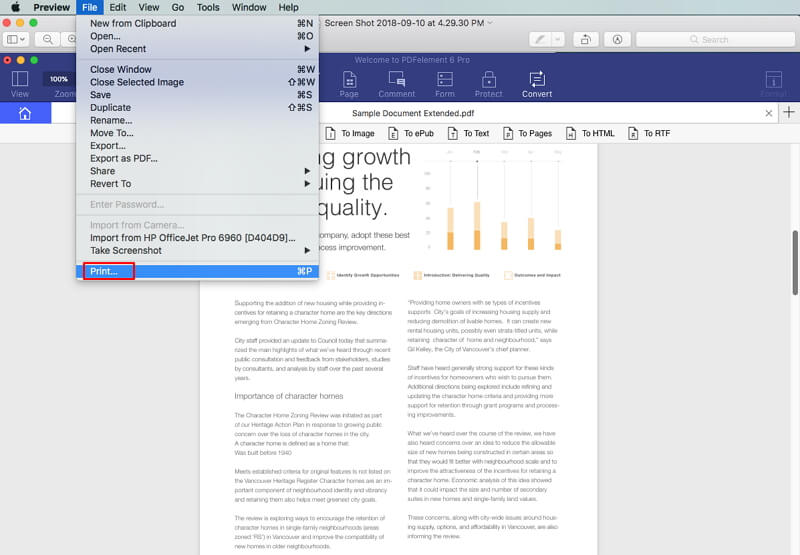 how to change pages to pdf on mac