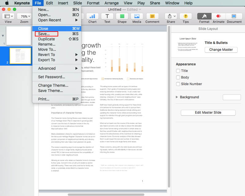 convert pdf to keynote on mac