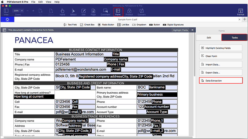 extract data