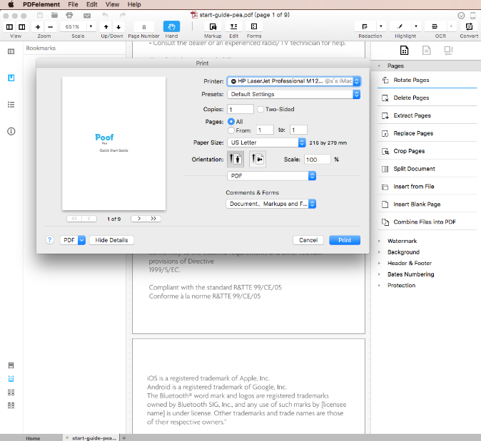 pdf for mac printer