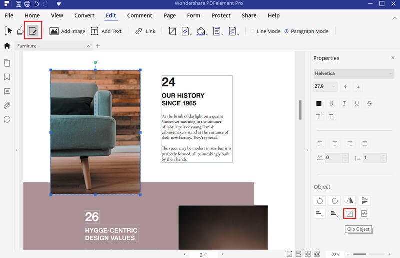 edit objects in pdf