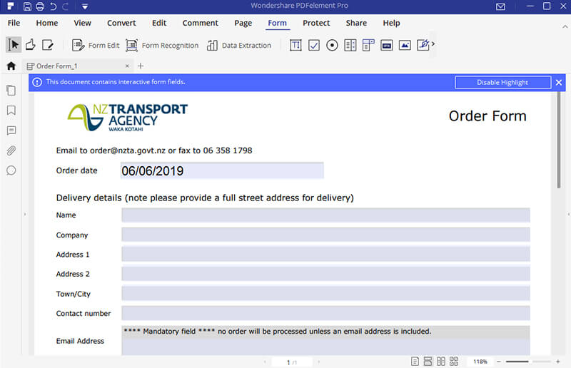 compilare il modulo pdf