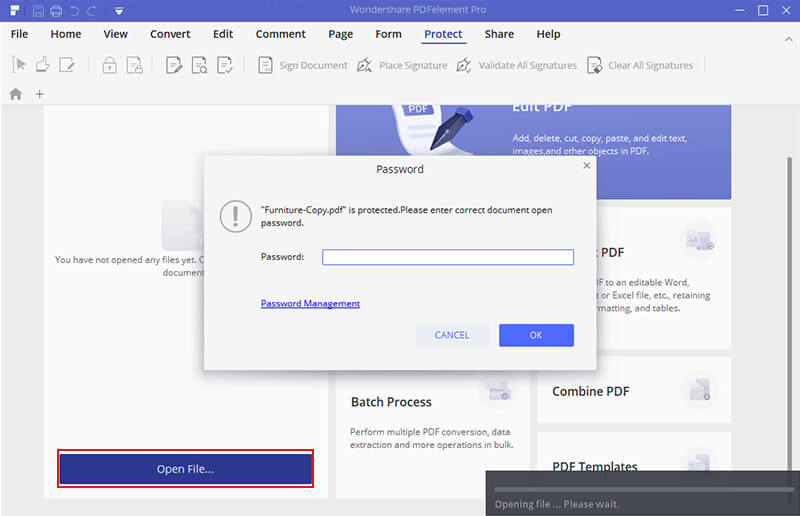 how to open password protected pdf without password