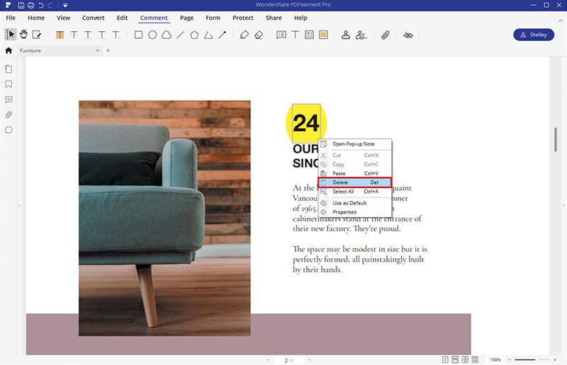 remove highlight from pdf