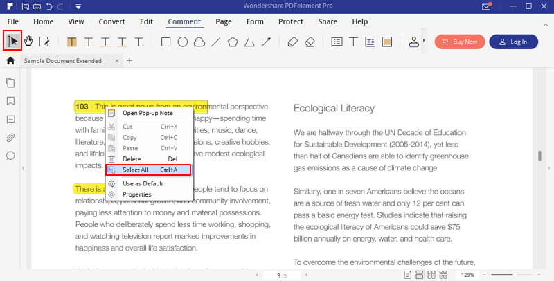 undo highlighting in pdf